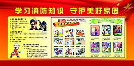 紅色消防展板
