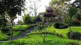 秋風中的山體園林