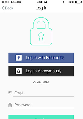 簡潔手機APP登錄界面