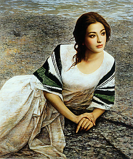 美女人物裝飾畫