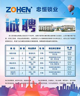 企業招聘展架海報