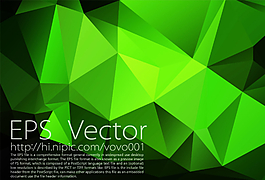 綠色光影多邊拼接底紋圖片