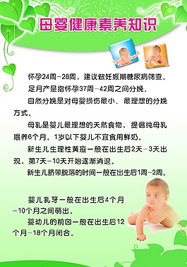 母嬰健康宣傳板