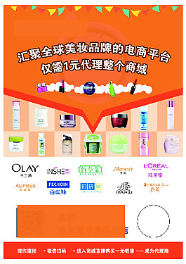 化妝品商城宣傳海報(bào)