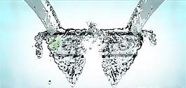 水流沖擊logo演繹動(dòng)畫(huà)AE模板