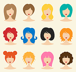 彩色頭發女子頭像