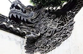 上海豫园墙饰龙图片