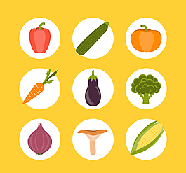 圆形蔬菜图标