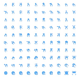 100個(gè)矢量手勢