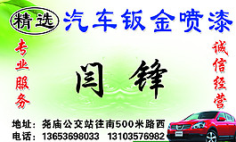 汽車鈑金噴漆圖片