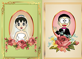 哆啦A夢大雄靜香婚禮海報(bào)圖片