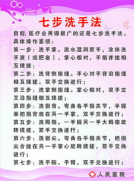 七步洗手法圖片
