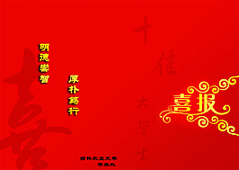 紅色背景高端十佳大學生喜報