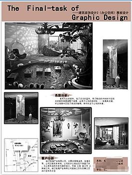 室內設計版式設計展板展示