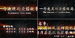 震撼3D金屬字效果的婚禮字幕預(yù)告片