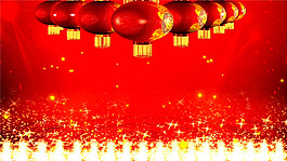 新年元旦燈籠瀑布視頻素材