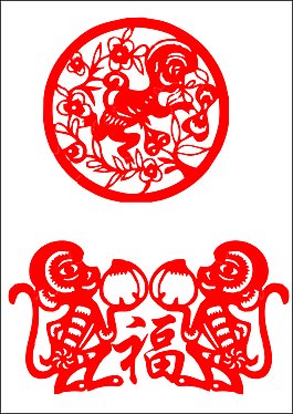 猴年窗花