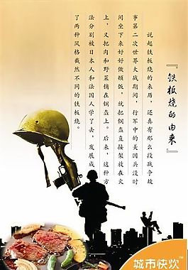 鐵板燒的由來(lái)矢量素材