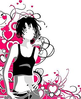 歐美風(fēng)格人物剪影 矢量EPS_010