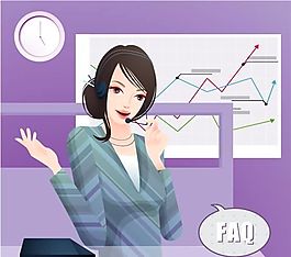 白领丽人 商务女性 矢量人物 AI_19