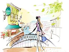 时尚男女 休闲生活 矢量 AI_86