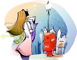 時(shí)尚男女 休閑生活 矢量 AI_76