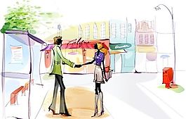 时尚男女 休闲生活 矢量 AI_62