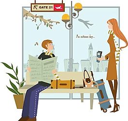 时尚男女 休闲生活 矢量 AI_03