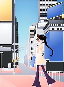 知識女性 辦公 矢量人物 AI_05