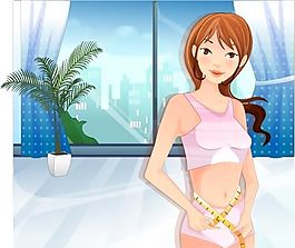 時(shí)尚女性 運(yùn)動(dòng)休閑 矢量人物 AI_78