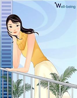 時(shí)尚女性 運(yùn)動(dòng)休閑 矢量人物 AI_75