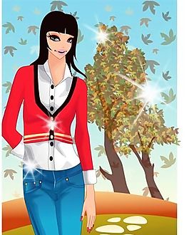 時尚女性 矢量人物 AI_47