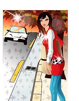 時尚女性 矢量人物 AI_41