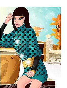 時尚女性 矢量人物 AI_20