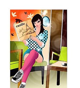 時尚女性 矢量人物 AI_14