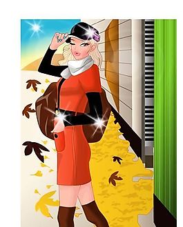 時(shí)尚女性 矢量人物 AI_04