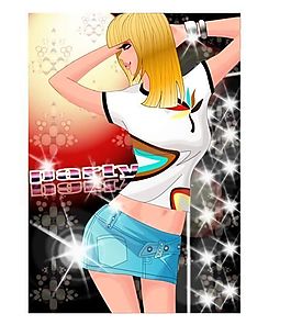 時(shí)尚女性 派對(duì)生活 矢量人物 AI_074