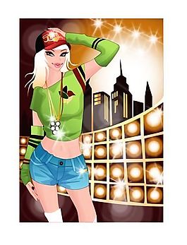 時(shí)尚女性 派對(duì)生活 矢量人物 AI_063
