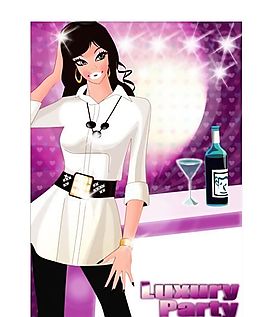 時(shí)尚女性 派對(duì)生活 矢量人物 AI_043