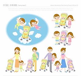 歡樂(lè)家庭 家庭生活 矢量 AI_194