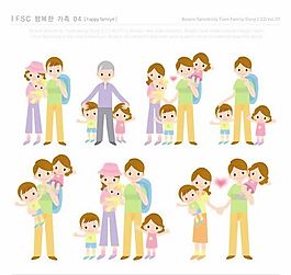 歡樂家庭 家庭生活 矢量 AI_192