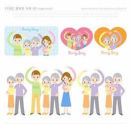 歡樂家庭 家庭生活 矢量 AI_190