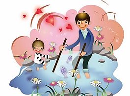 歡樂家庭 家庭生活 矢量 AI_169