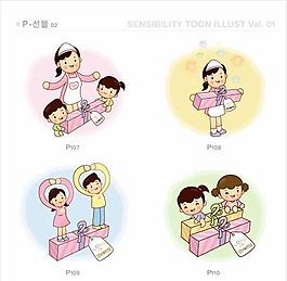 歡樂(lè)家庭 家庭生活 矢量 AI_054