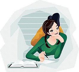 女性 學(xué)習(xí)生活 矢量 EPS格式 012