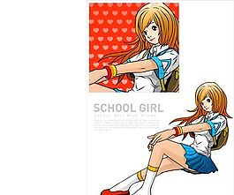 青春少女 女性世界 矢量素材 AI格式_0080