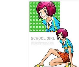 青春少女 女性世界 矢量素材 AI格式_0078