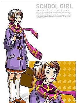 青春少女 女性世界 矢量素材 AI格式_0044