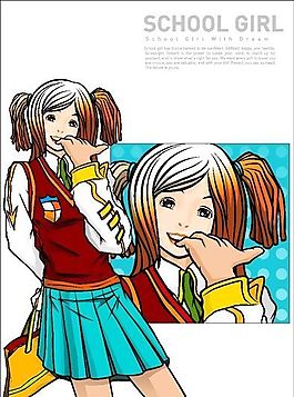 青春少女 女性世界 矢量素材 AI格式_0041