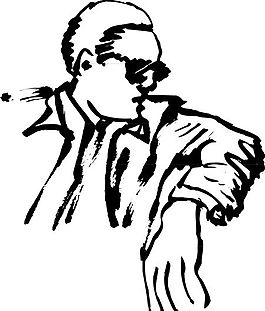 矢量男性 線(xiàn)條藝術(shù) 矢量 EPS格式_0027